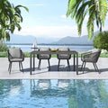 Hagemøbelsett Alex 4 plasser aluminium HPL front
