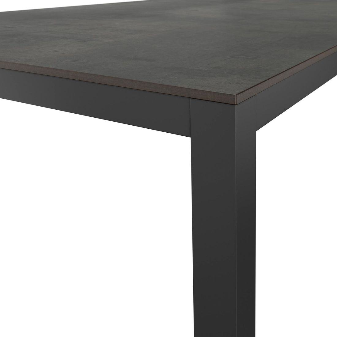Hagemøbelsett Alex 6 plasser aluminium HPL 220x100 cm - OUTLIV i bruk på terrasse