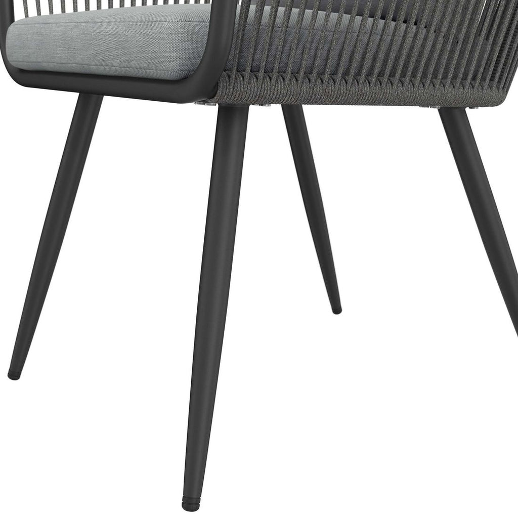 Hagemøbelsett Alex 6 plasser aluminium/teak sittepute og ryggstøtte