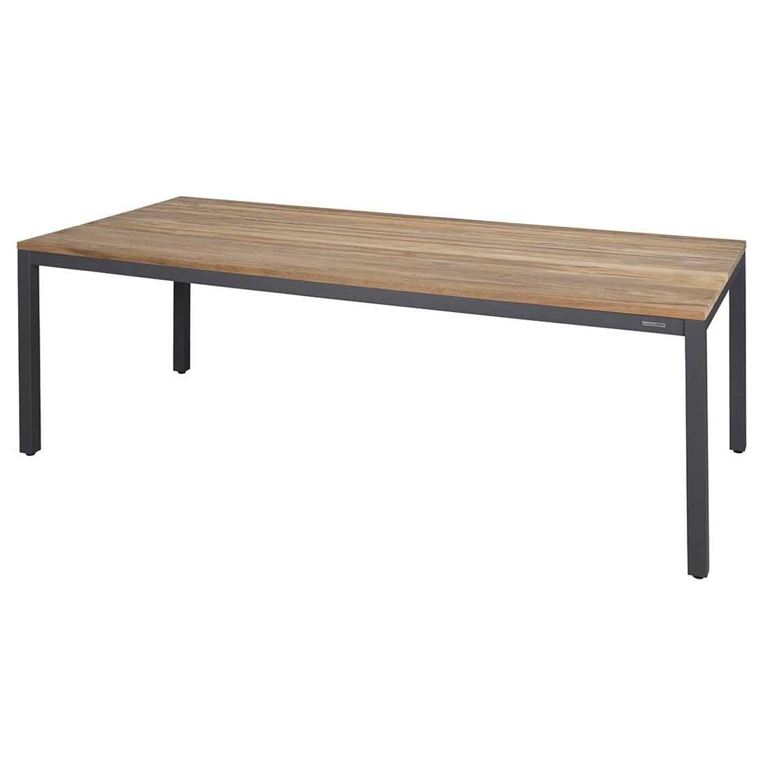 Hagemøbelsett Alex 7 plasser aluminium teak bakside