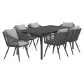 Hagemøbelsett Alex aluminium/Dekton antrasitt - OUTLIV forfra