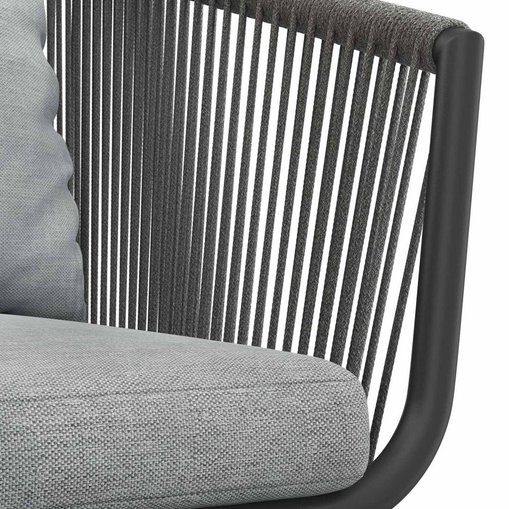 Hagemøbelsett Alex aluminium/Dekton antrasitt - OUTLIV utsikt fra siden