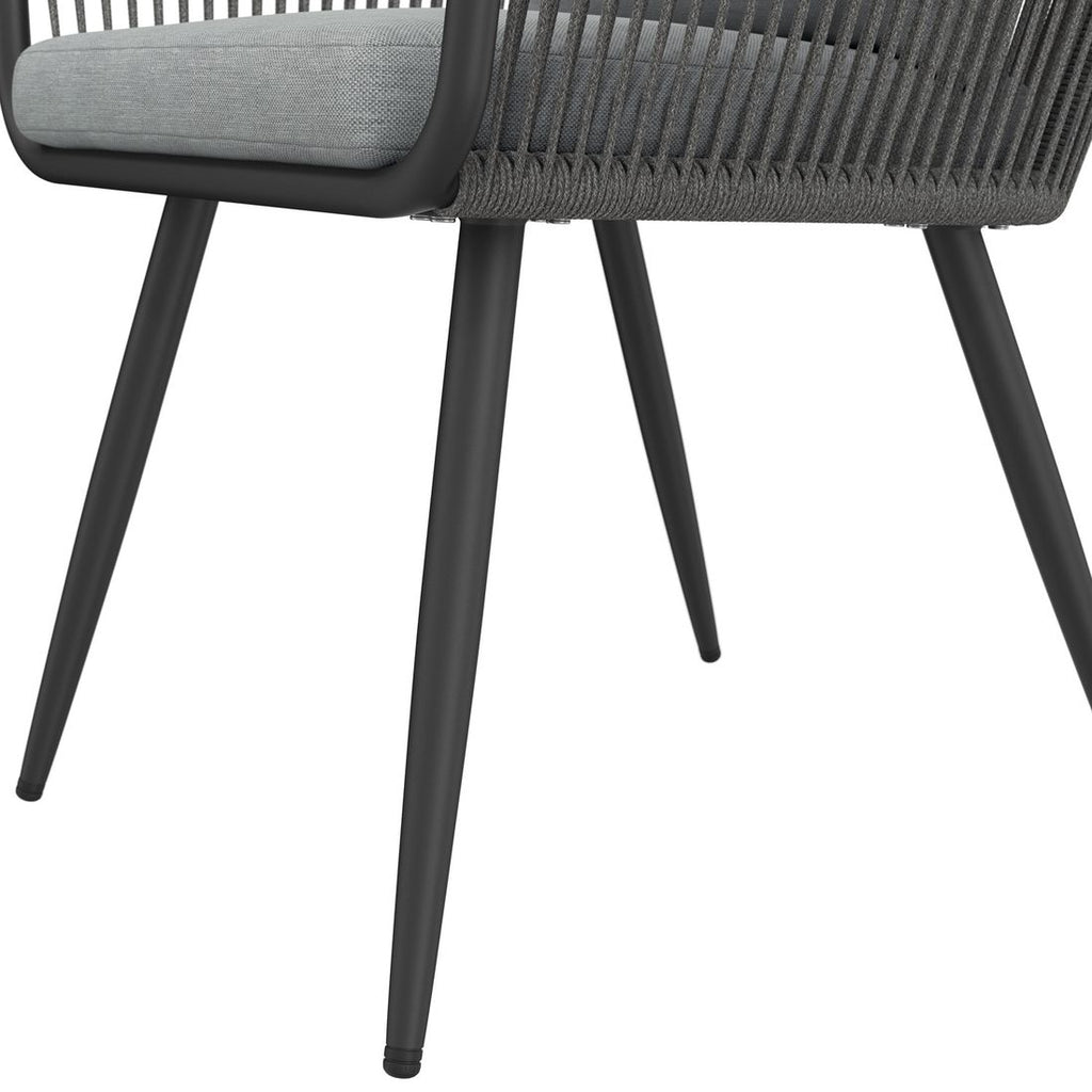 Hagemøbelsett Alex aluminium/Dekton antrasitt - OUTLIV detalj tekstil