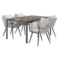 Hagemøbelsett Alex aluminium/Dekton med tau front