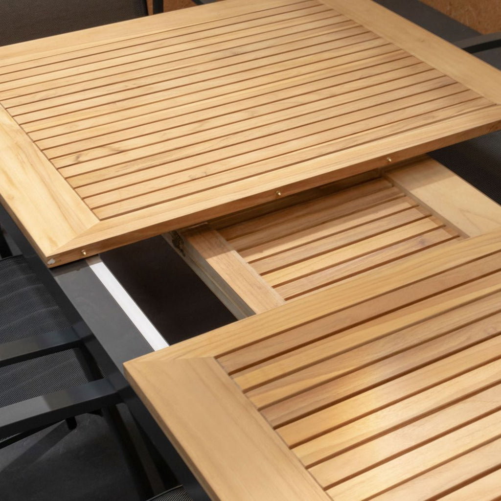 Hagemøbelsett Alice 4 plasser, uttrekkbart bord 150/210x90 cm - Hartman