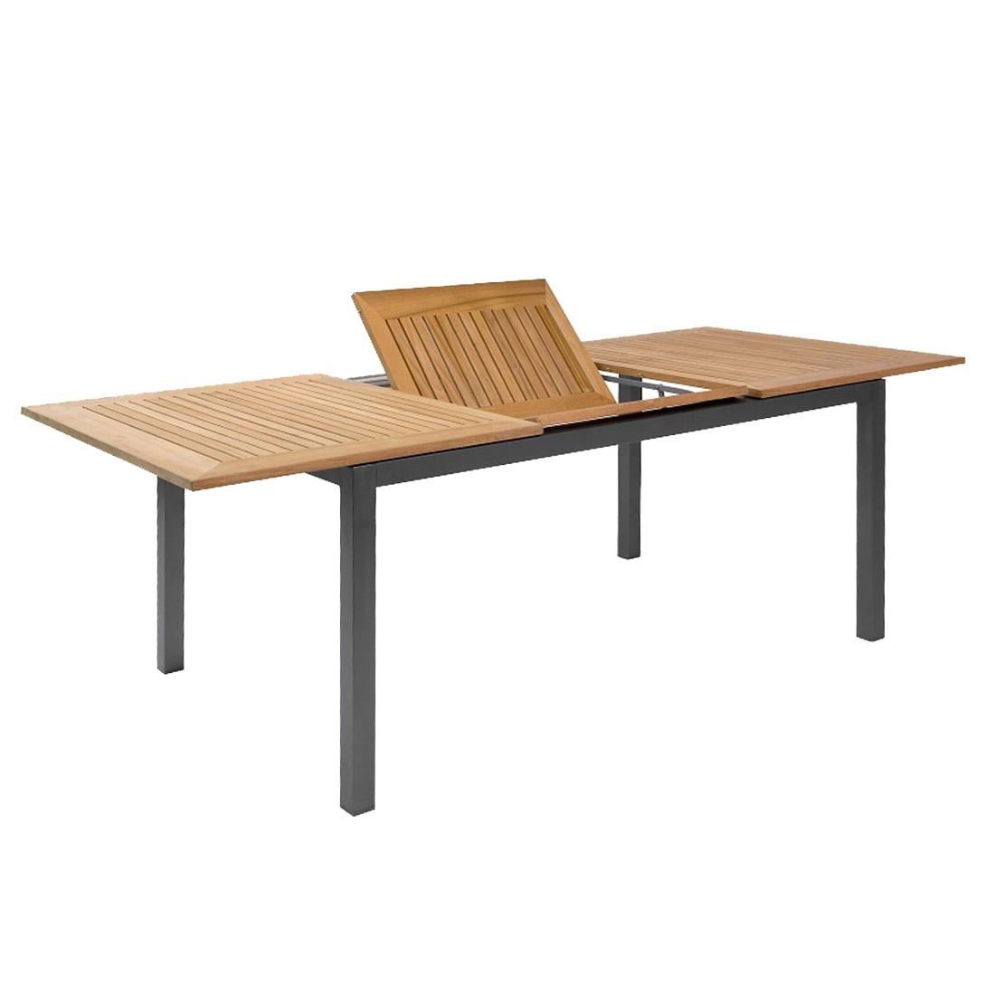 Montert Hagemøbelsett Alice 6 plasser aluminium teak Hartman på terrasse