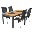 Hagemøbelsett Alpha 4 plasser aluminium 180/240x100 cm - OUTLIV forfra