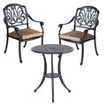 Hagemøbelsett Amalfi 2 plasser aluminium Ø62cm - Hartman forfra