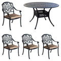 Hagemøbelsett Amalfi 4 plasser aluminium Ø120 cm - Hartman forfra