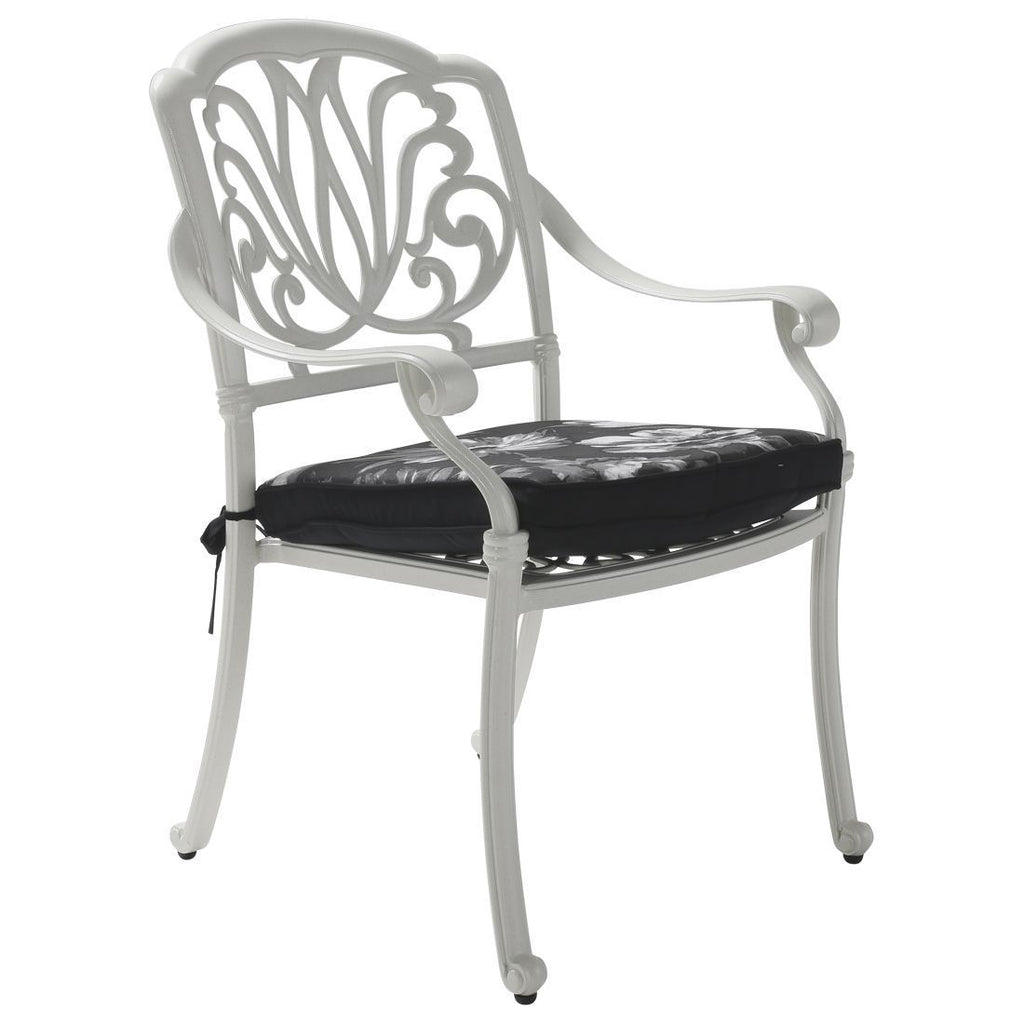 Hagemøbelsett Amalfi 5-delers aluminium hvit bakside