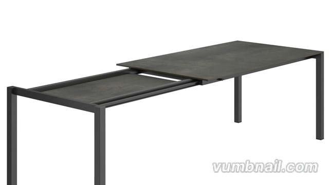 Hagemøbelsett Atlanta 4 plasser aluminium HPL forfra