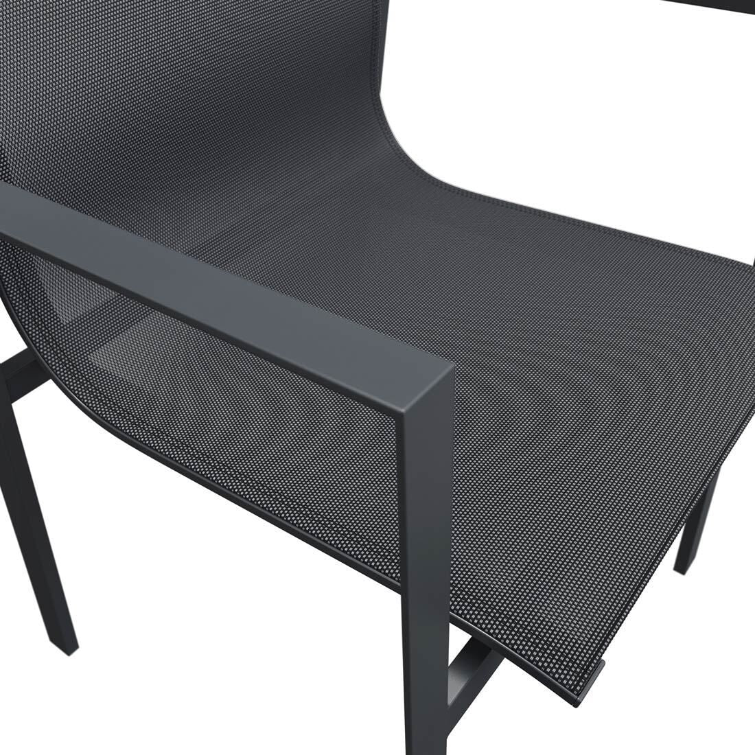 Hagemøbelsett Atlanta 6 plasser aluminium/teak 220x100 cm - OUTLIV.