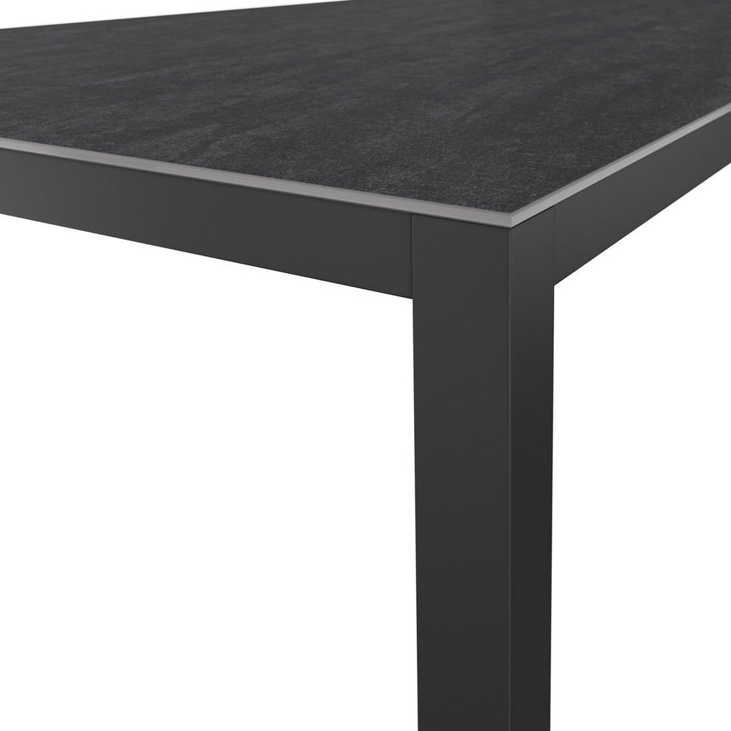 Hagemøbelsett Atlanta 6 plasser aluminium Dekton sideprofil
