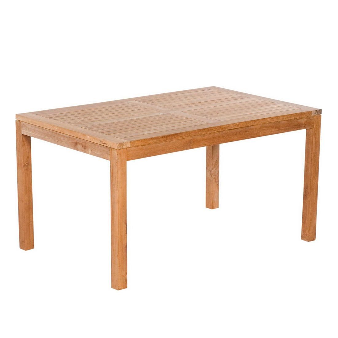 Montert Hagemøbelsett Bali 4 plasser, teak 160x90 cm i hage