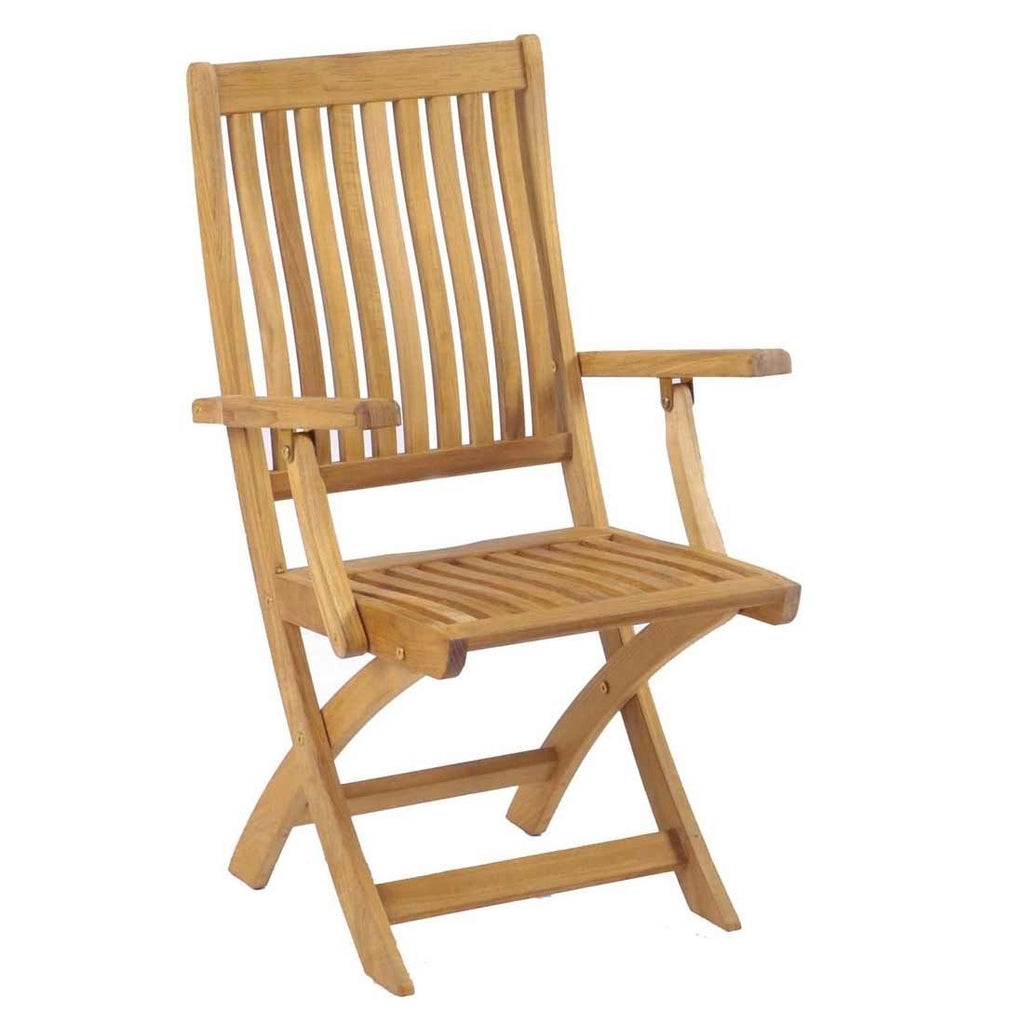 Hagemøbelsett Bali teak Ø110cm 4 plasser klappbart - Zebra detalj av teakmateriale