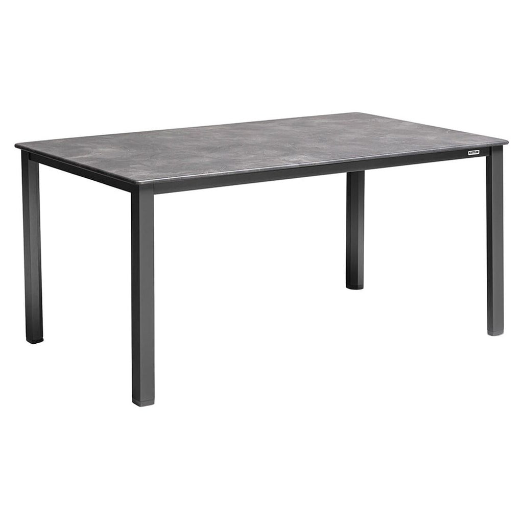Hagemøbelsett Basic+ 4 plasser aluminium 160x90 cm - Kettler sammenleggbar stol