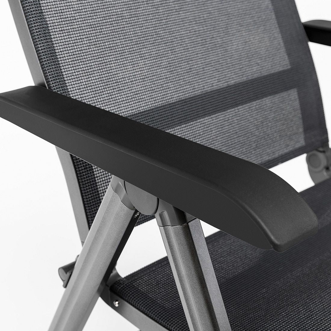 Hagemøbelsett Basic+ 4 plasser aluminium 160x90 cm - Kettler bordets antrasitt ramme