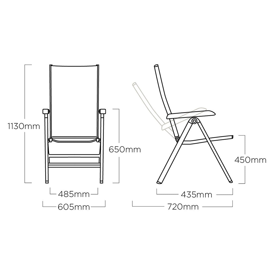 Hagemøbelsett Basic+ 4 plasser aluminium 160x90 cm - Kettler oversikt ute i hagen