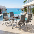 Hagemøbelsett Basic Plus 4 plasser aluminium forfra