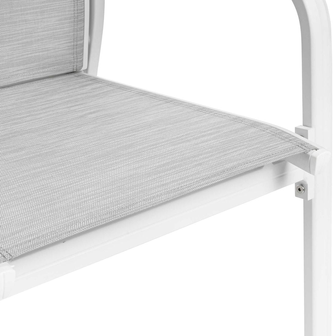 Stabelbare stoler i Hagemøbelsett Basic Plus 4 plasser aluminium