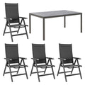 Hagemøbelsett Basic Plus 4 plasser aluminium forfra