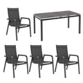 Hagemøbelsett Basic Plus 4 plasser aluminium 160x90 cm - Kettler forfra