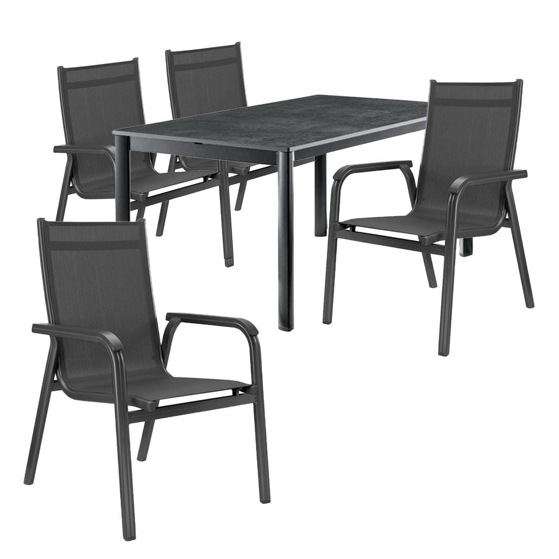 Hagemøbelsett Basic Plus 4 plasser fra Kettler forfra