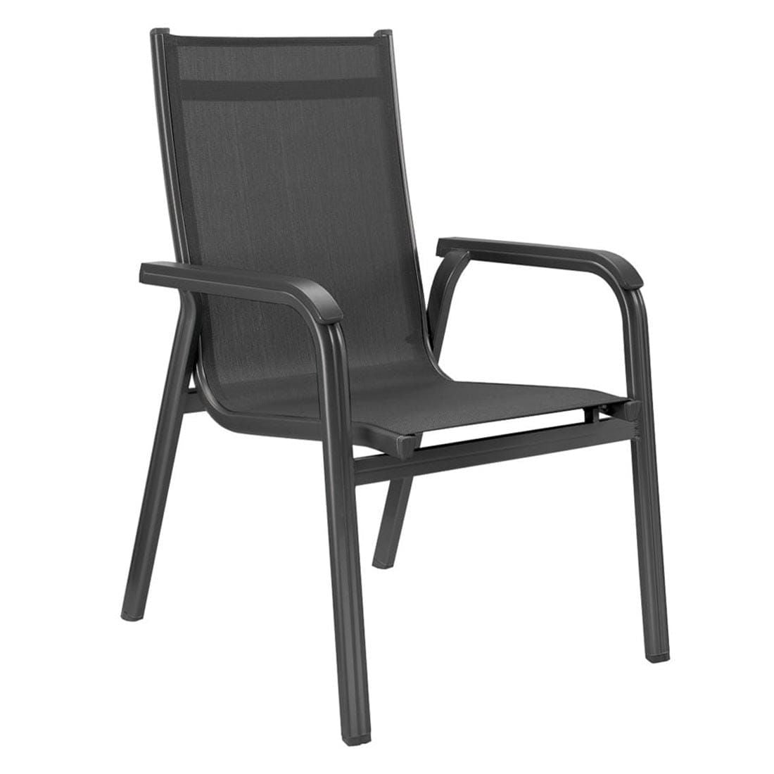 Hagemøbelsett Basic Plus 6 plasser aluminium sett bakside