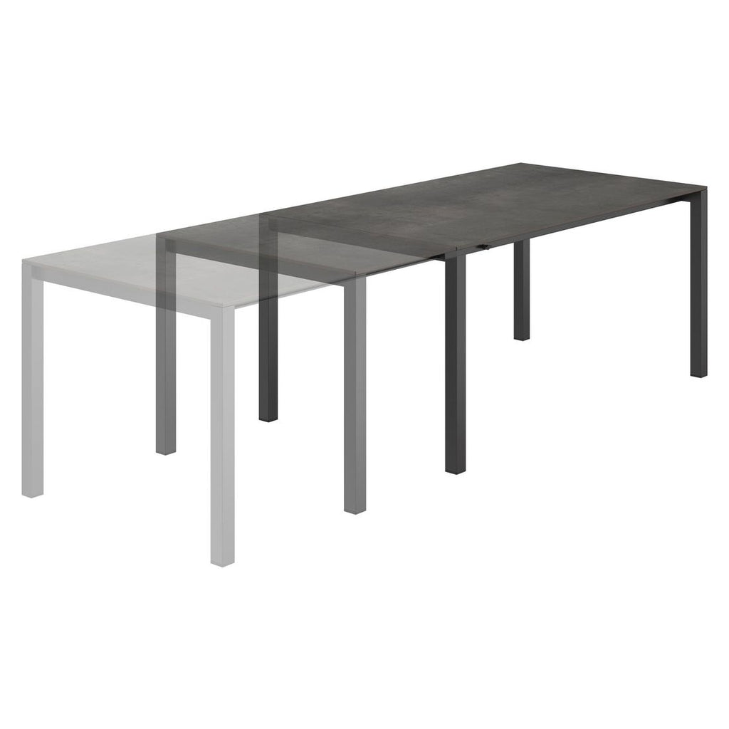 Hagemøbelsett Basic Plus 6 plasser aluminium HPL sement farge bordplate