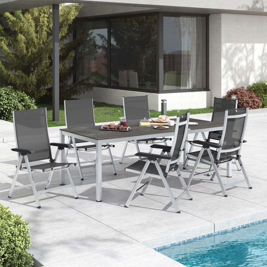 Hagemøbelsett Basic Plus 6 plasser bakside