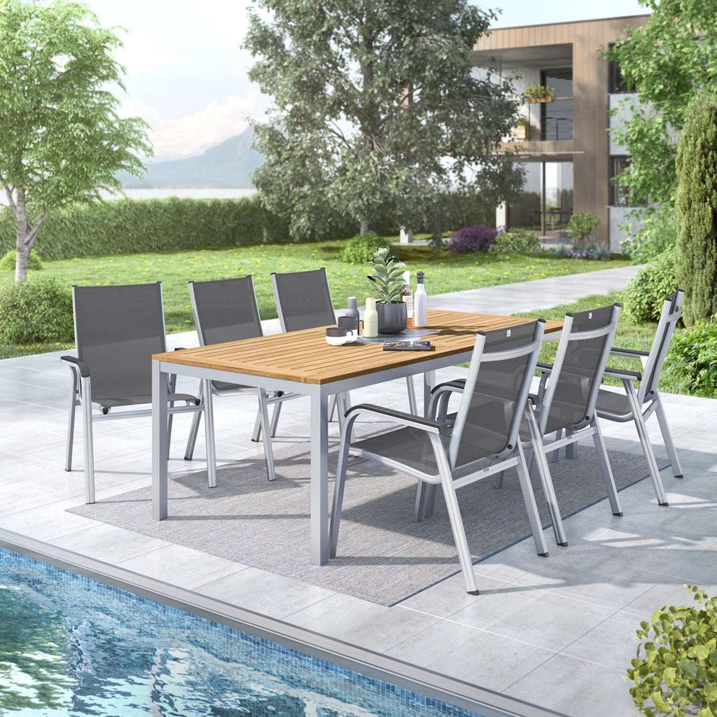 Hagemøbelsett Basic Plus 6 plasser bakside