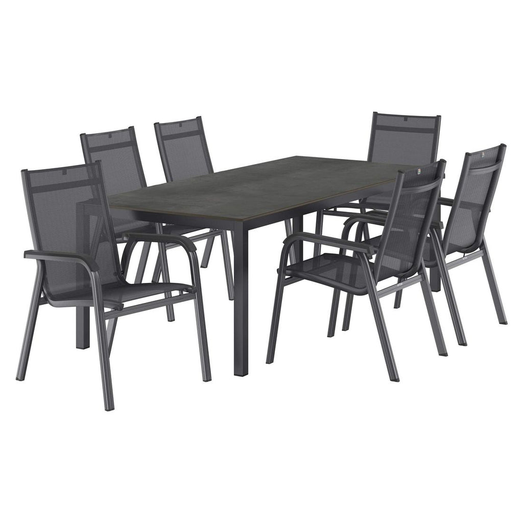 Hagemøbelsett Basic Plus 6 plasser bakside