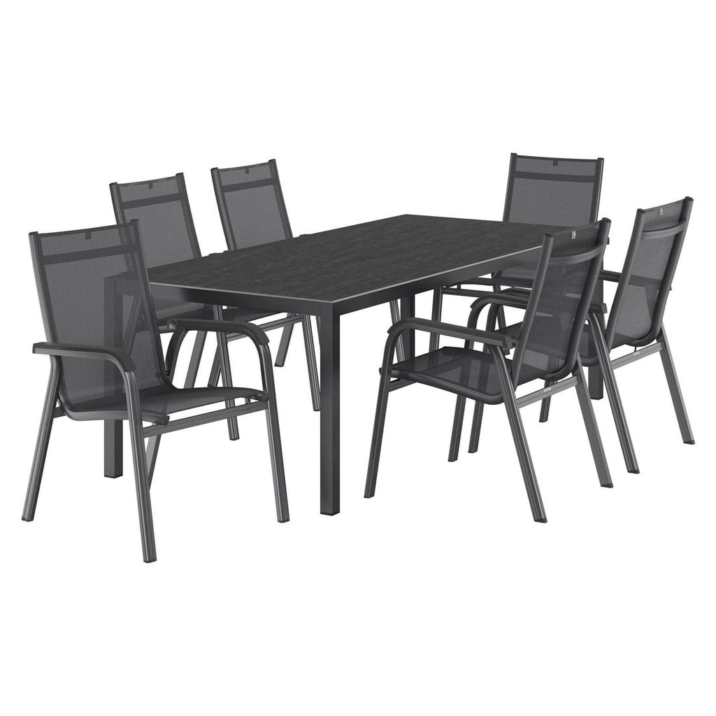 Hagemøbelsett Basic Plus 6 plasser bakside