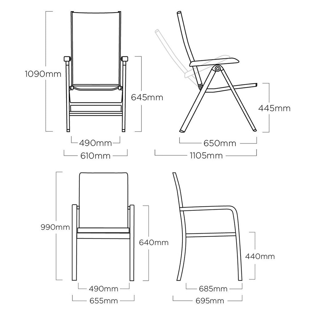 Hagemøbelsett Basic Plus 8 plasser, aluminium HPL - Kettler