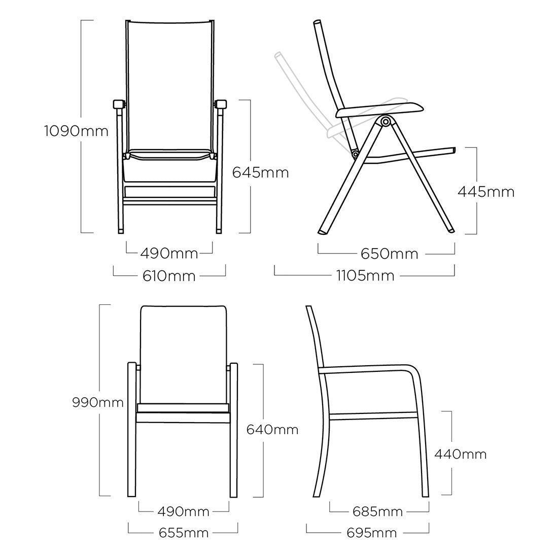 Hagemøbelsett Basic Plus 8 plasser, aluminium HPL - Kettler