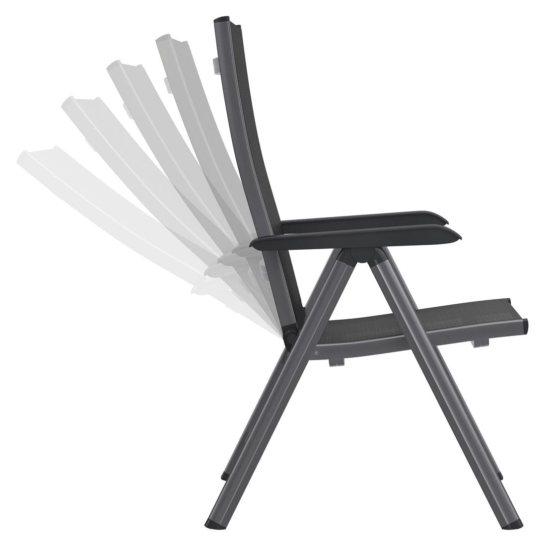 Hagemøbelsett Basic Plus aluminium/keramikk klappbart - Kettler bordplate fra siden