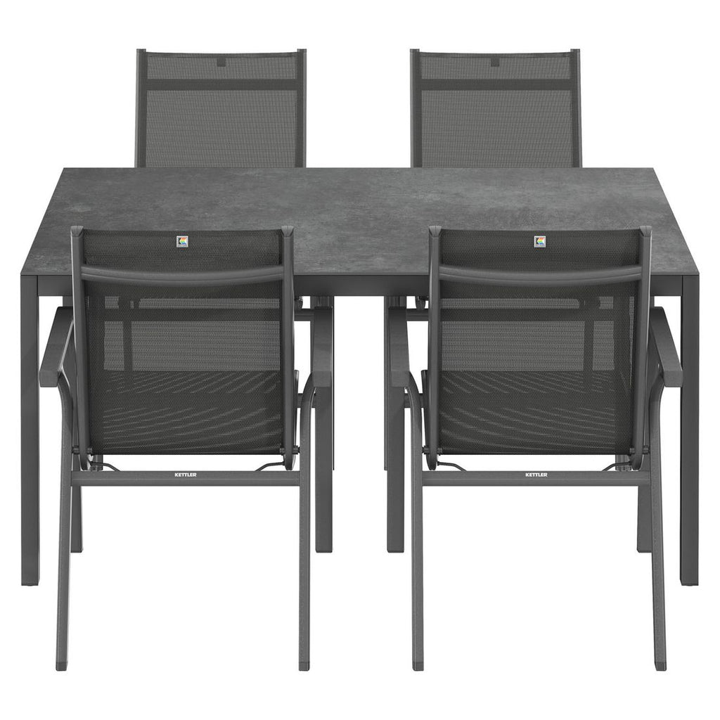 Hagemøbelsett Basic Plus aluminium/keramikk stabelbart - Kettler detalj av bordplate
