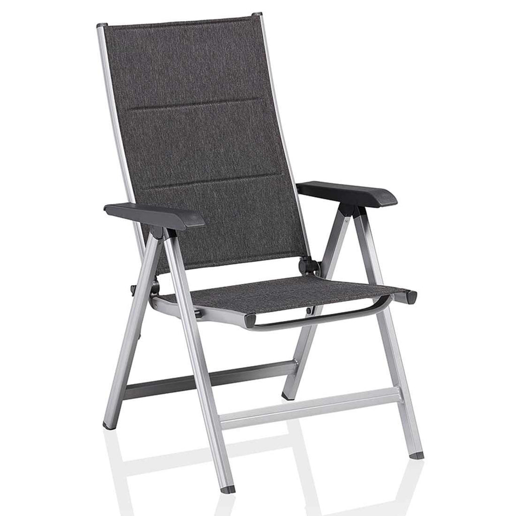 Hagemøbelsett Basic Plus Padded 4 plasser aluminium sett bakfra