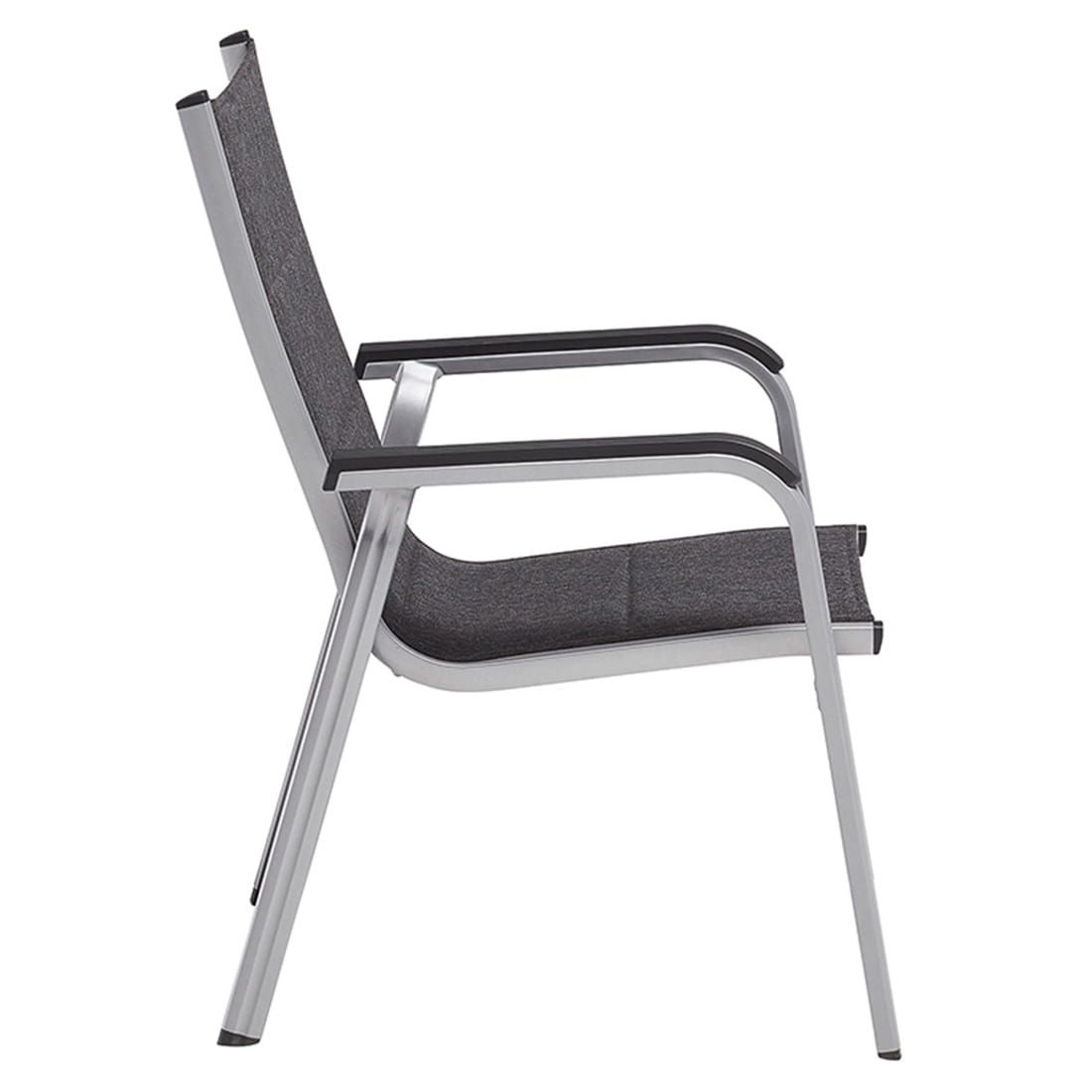 Hagemøbelsett Basic Plus Padded 4 plasser textilen klappbare stoler