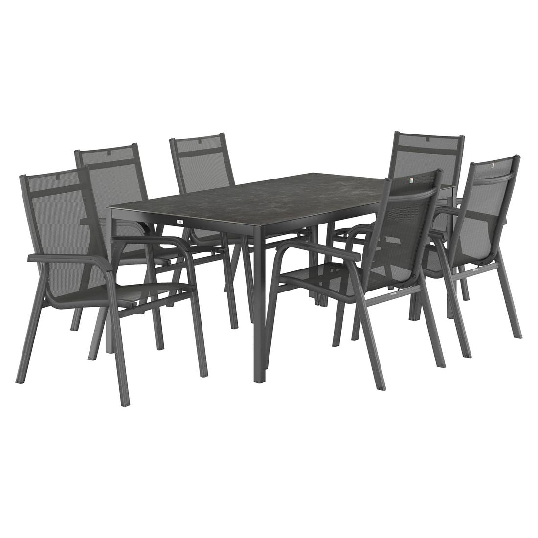 Hagemøbelsett Basic Plus stabelbart forside