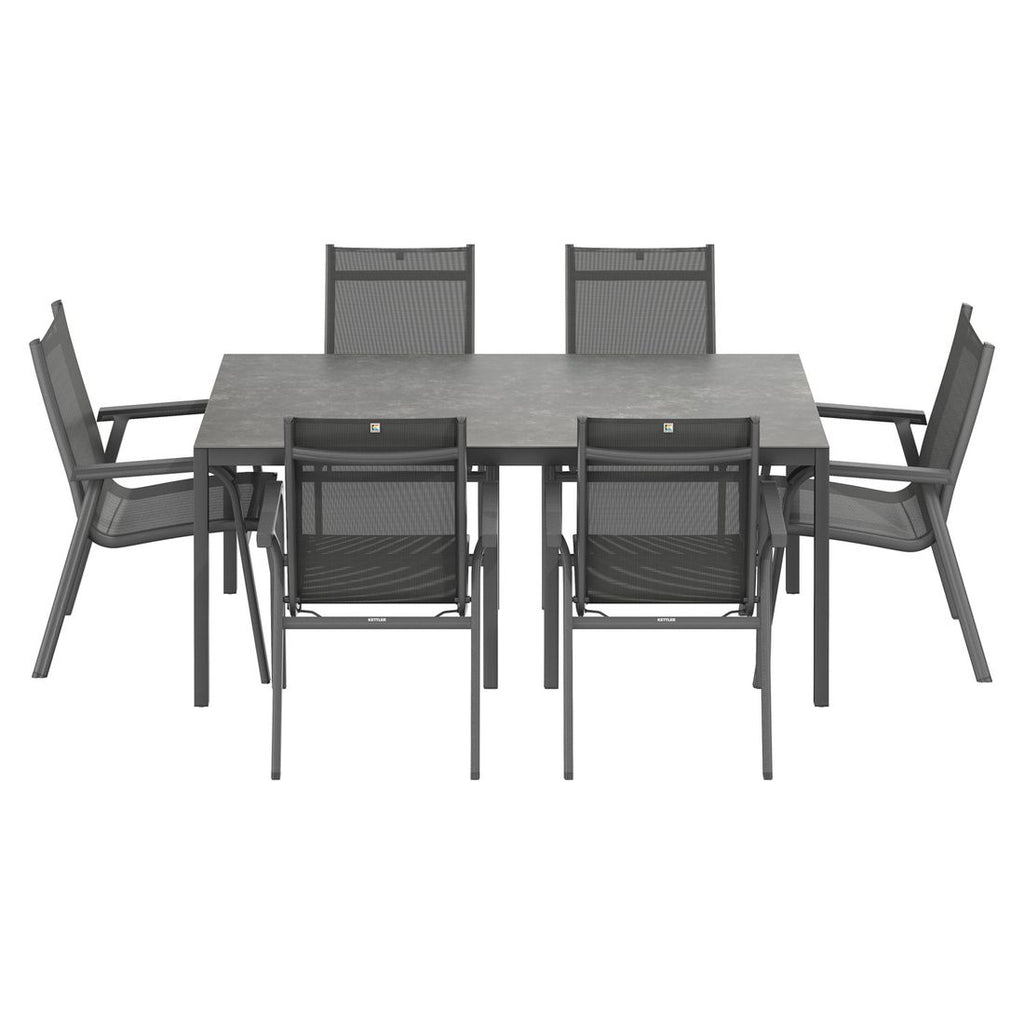Hagemøbelsett Basic Plus stabelbart detalj aluminiumramme