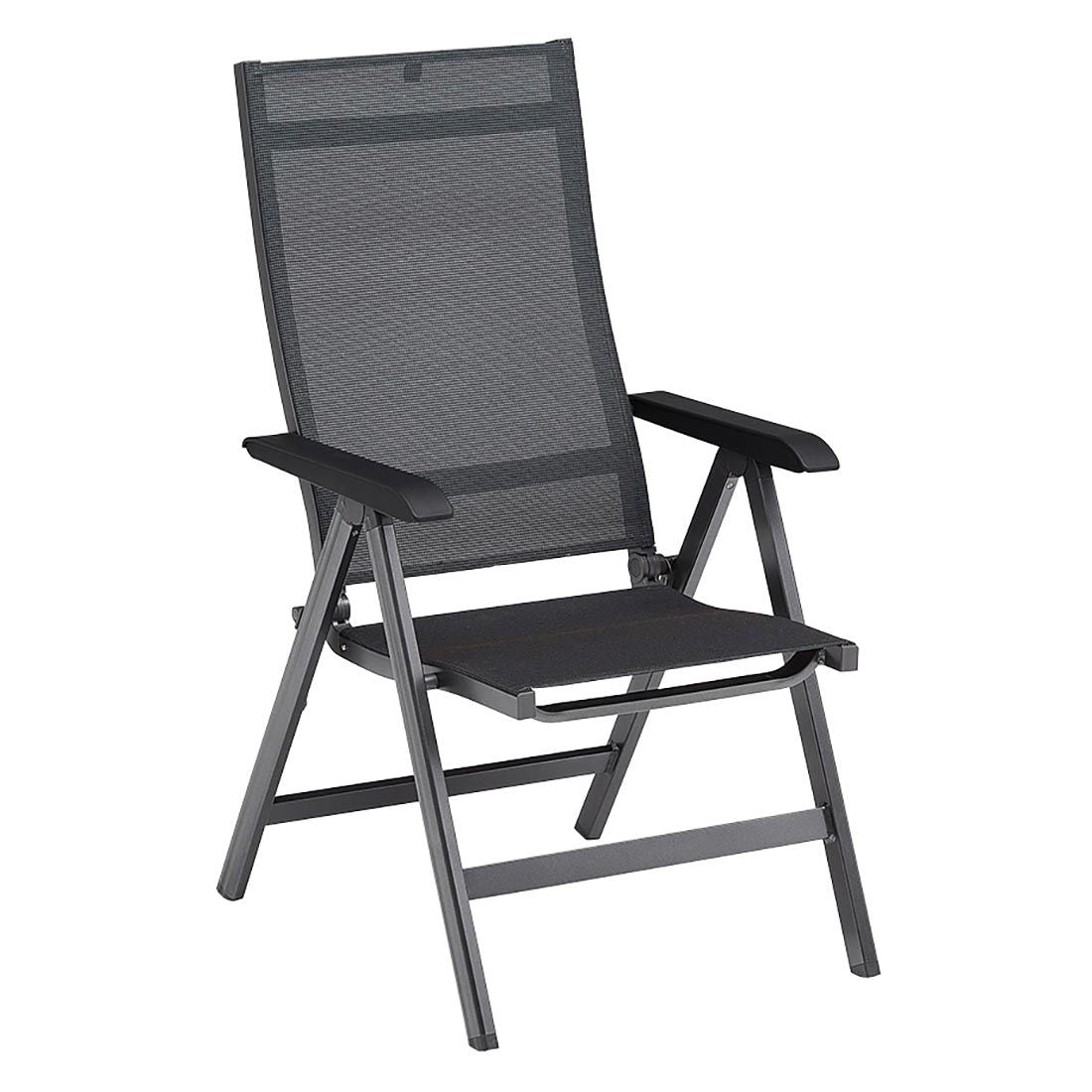 Montert Hagemøbelsett Basic+ Premium 4 plasser aluminium HPL 160x95 cm på terrasse