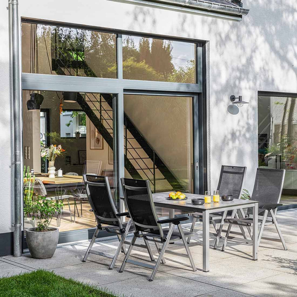 Detalj av Hagemøbelsett Basic+ Premium 4 plasser aluminium HPL 160x95 cm - Kettler stol