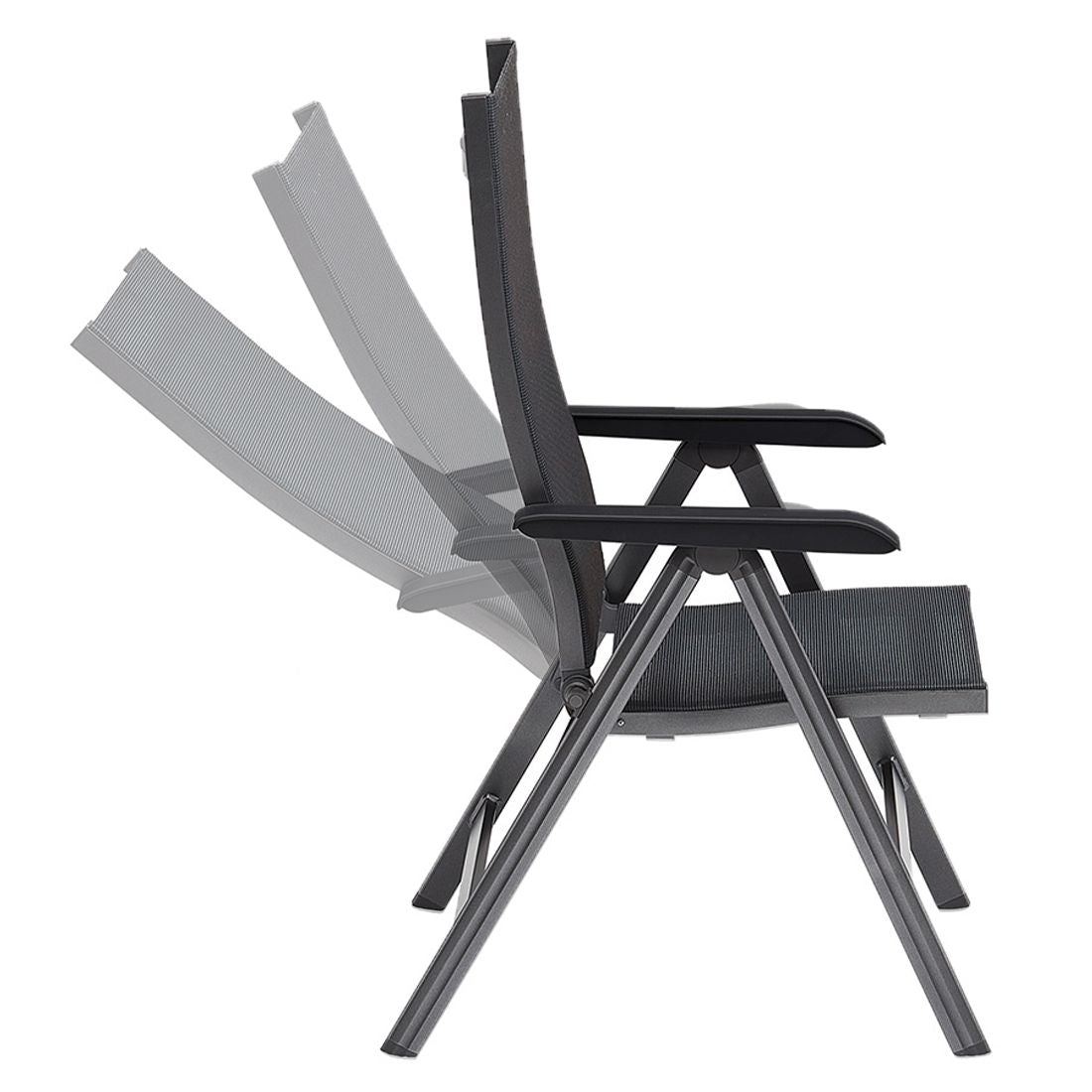 Montert Hagemøbelsett Basic+ Premium 6 plasser klappbart HPL 220x100 cm - Kettler i hage