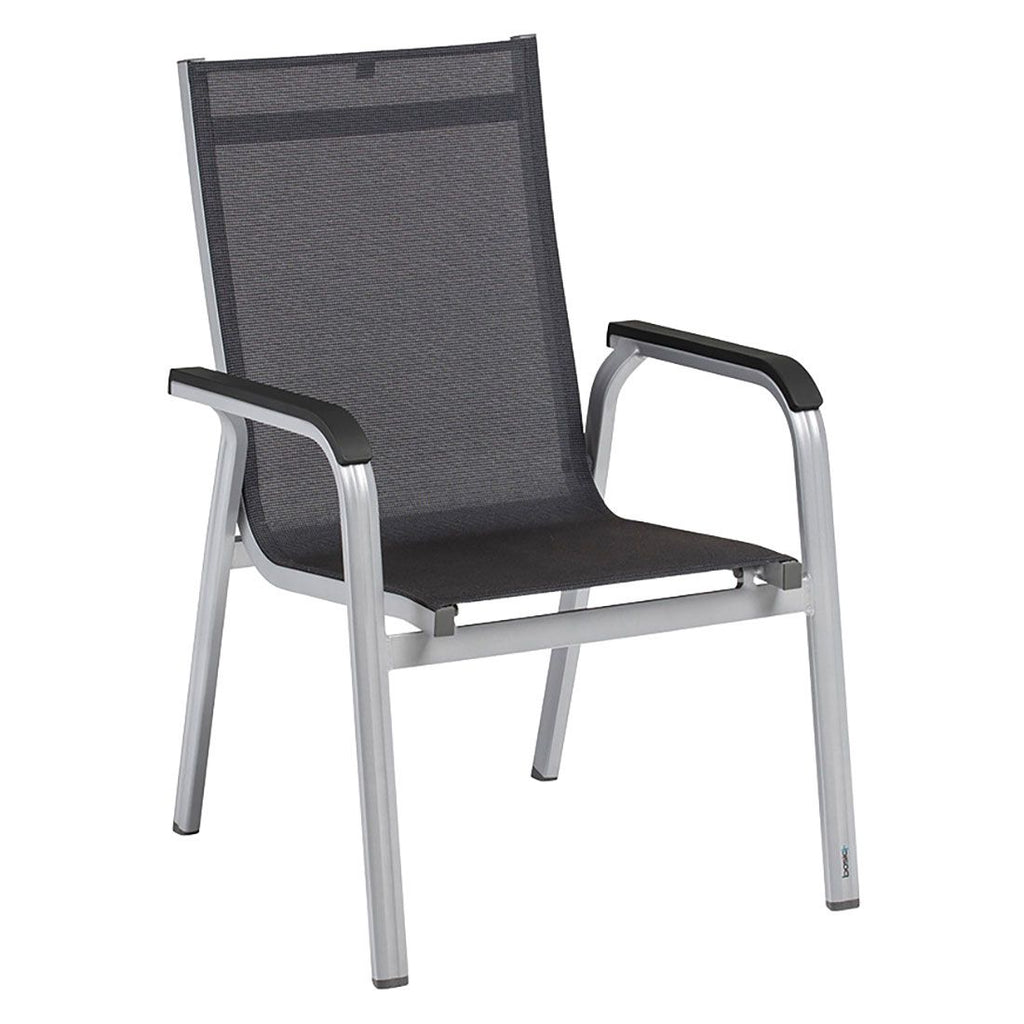 Hagemøbelsett Basic+ Premium 4 plasser aluminium HPL 160x95 cm klappbare stoler