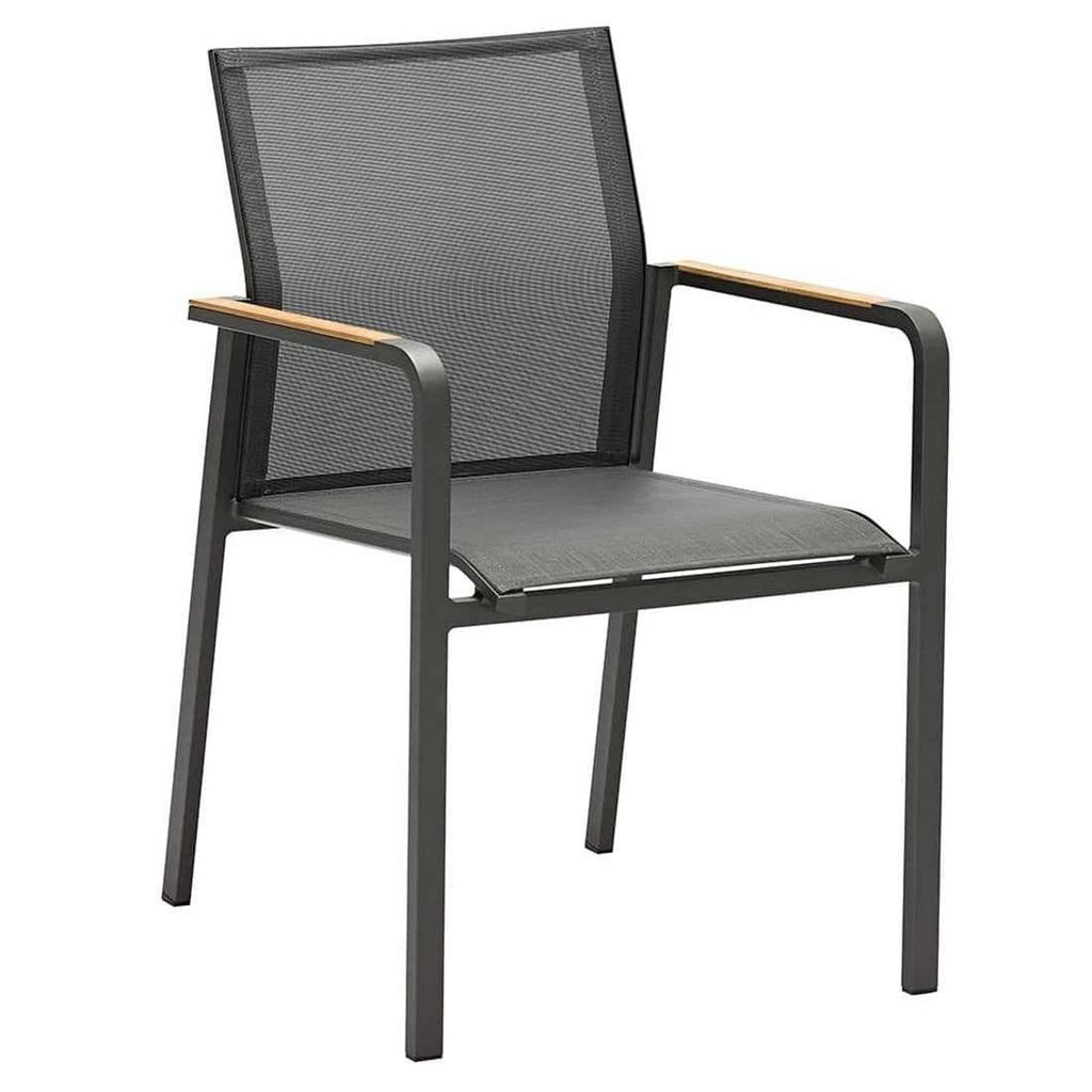Hagemøbelsett Bee 6 plasser aluminium/textilen bakside