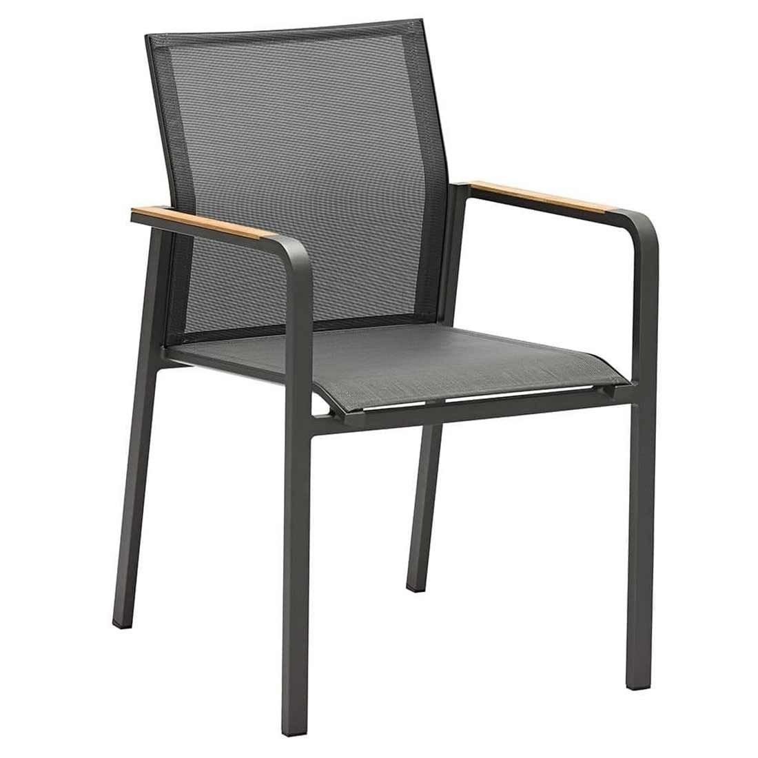 Hagemøbelsett Bee 6 plasser aluminium/textilen bakside