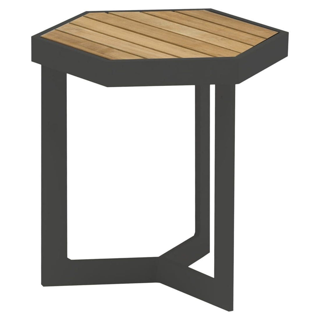 Montert Hagemøbelsett Bee/Sixx 3-delt, aluminium/textilen på terrasse