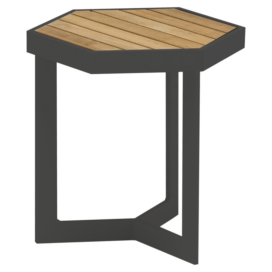 Montert Hagemøbelsett Bee/Sixx 3-delt, aluminium/textilen på terrasse