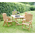 Hagemøbelsett Birmingham 6 plasser teak forfra